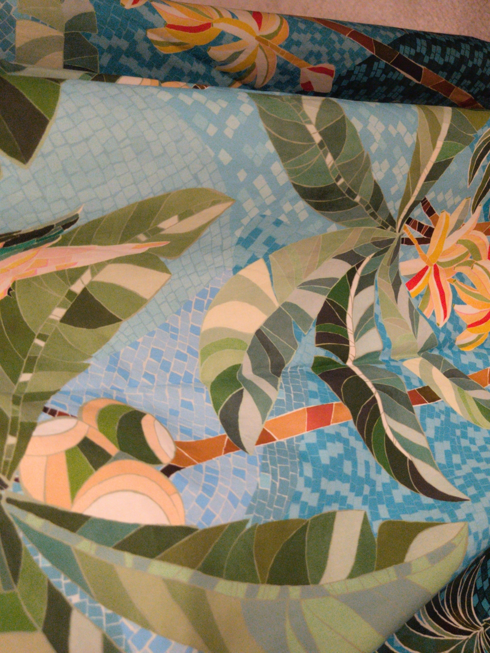 FARM Rio Blue Tropical Maxi Dress with Green and Yellow Botanical Print - Picture 2 of 5